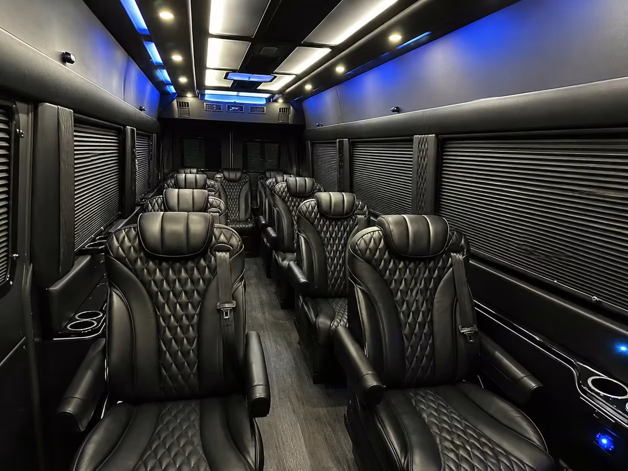 sprinter van rental with driver interior